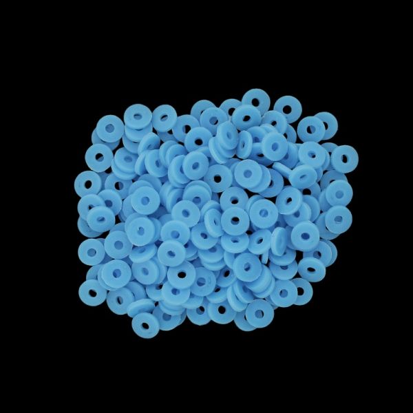 МЪНИСТА ОТ ПОЛИМЕРНА ГЛИНА ФИМО - ШАЙБА 01 - 6мм - СИНЬО 026 - 25 гр. (747 бр.) Отвор-2.0мм