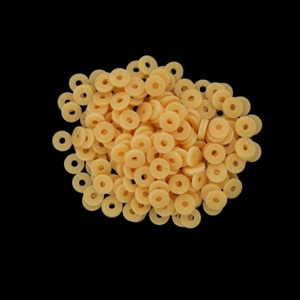 POLYMER CLAY FIMO BEADS - WASHER 01 - 6mm - PEACH 003 - 25g (738pcs.) Hole-2.0mm