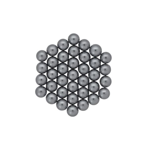 ADHESIVE BEADS - PLASTIC PEARLS - BALL 6mm GRAY 140 - PACKAGE 250g (2750pcs.)