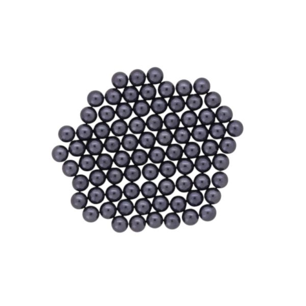 ADHESIVE BEADS - PLASTIC PEARLS - BALL 4mm GRAY (DARK) 138 - PACKAGE 250g (7650pcs.)