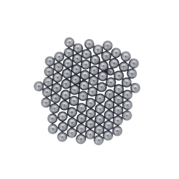 ADHESIVE BEADS - PLASTIC PEARLS - BALL 4mm GRAY (LIGHT) 137 - 20g (615pcs.)