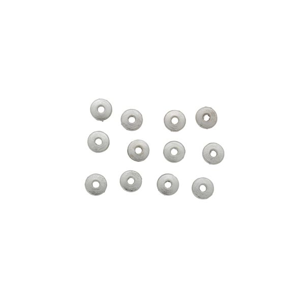 METAL BEADS - WASHER 08 SMOOTH - 1x4mm NICKEL - PACKAGE 600pcs. Hole-1.0mm