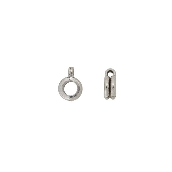 METAL BEADS - PENDANT - CIRCLE 33 - 4x8mm NICKEL - PACKAGE 100pcs. Hole-2.0mm