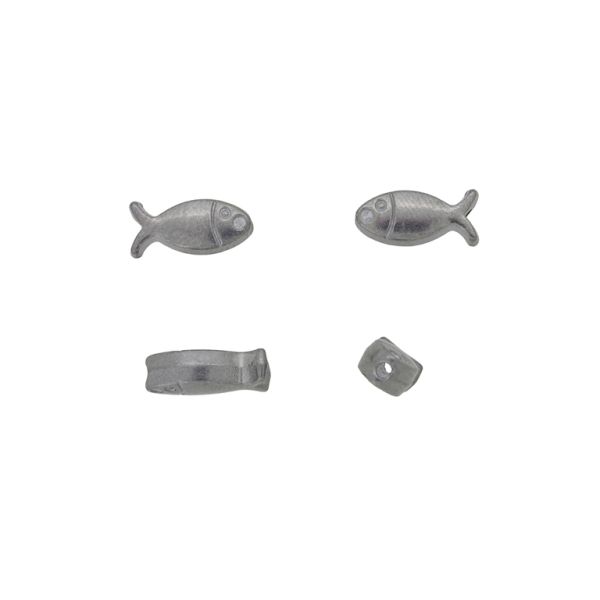 METAL BEADS - FISH 06 - 12x5x4mm OXIDIZED - 10pcs. Hole-1.2mm