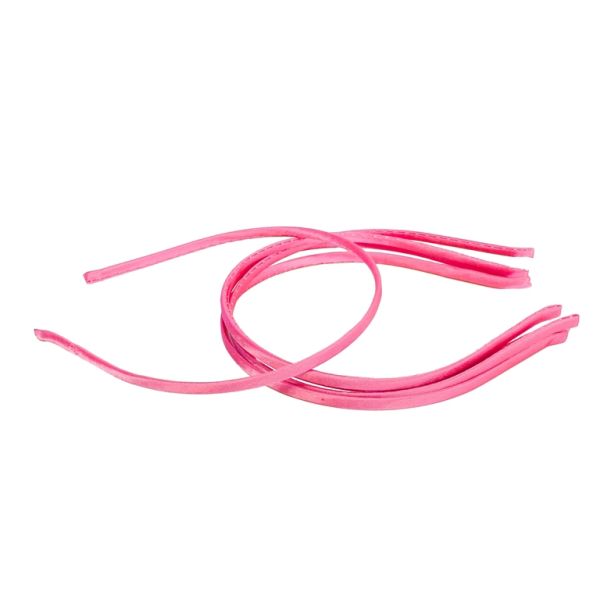 METAL ELEMENTS - HEADBAND - METAL AND SATIN 2 - 120x150x5мм PINK (DARK) 014 - PACKAGE 50pcs.
