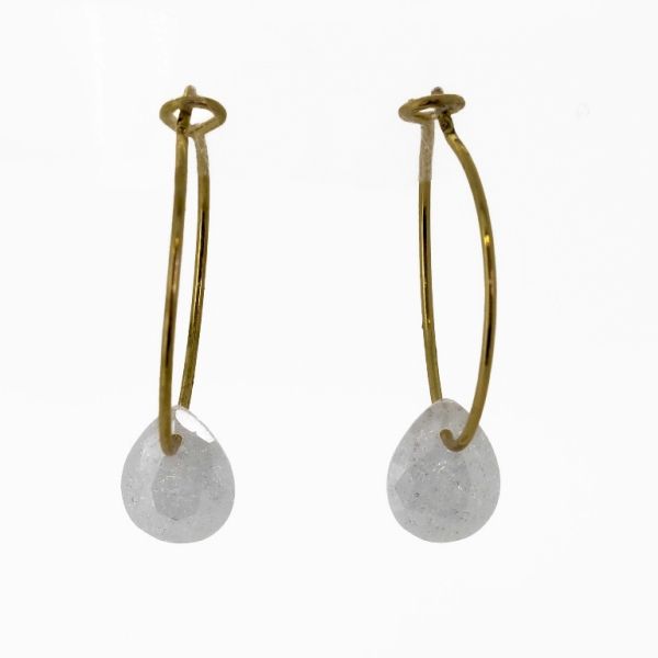 JEWELRY - EARRINGS - HOOP - ZIRCON - DROP Е946 - 2.0cm GOLD AND MIX - PACKAGE 6 pairs 