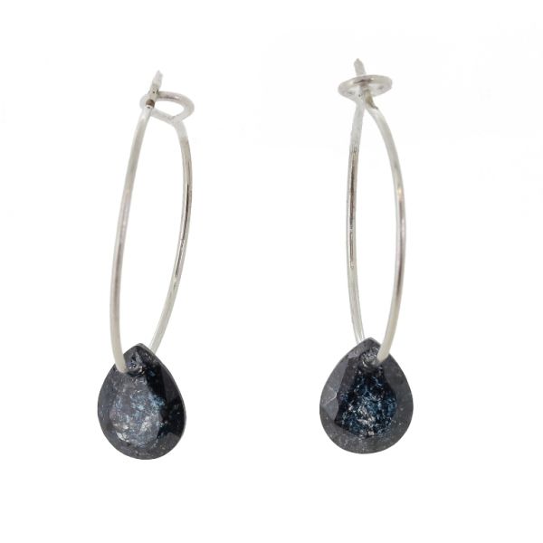 JEWELRY - EARRINGS - HOOP - ZIRCON - DROP Е946 - 2.0cm NICKEL AND MIX - PACKAGE 6 pairs 