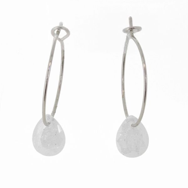 JEWELRY - EARRINGS - HOOP - ZIRCON - DROP Е946 - 2.0cm NICKEL AND MIX - PACKAGE 6 pairs 