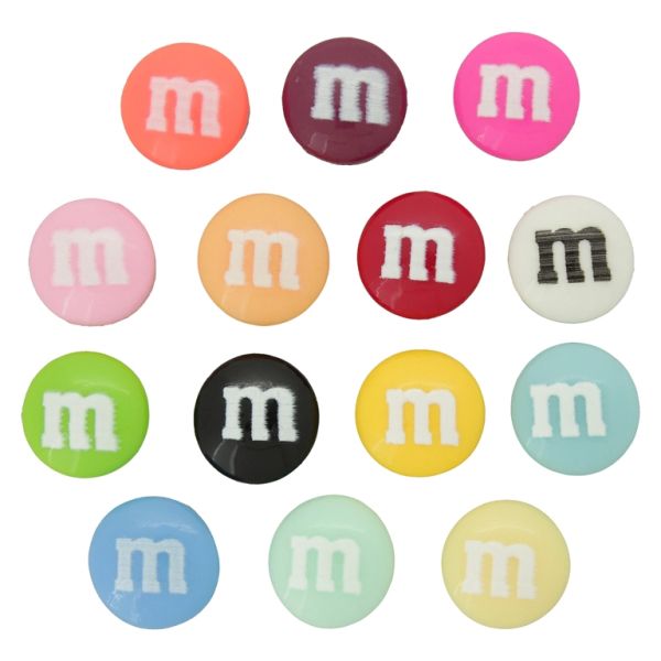 PLASTIC BEADS - RESIN 3D - FOR GLUING - CANDY 12 - 14x6mm MIX AND WHITE - PACKAGE 40pcs.