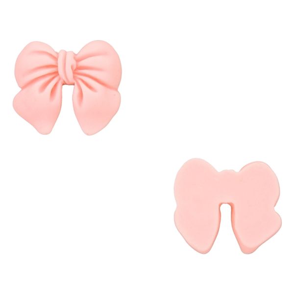ПЛАСТМАСОВИ МЪНИСТА - РЕЗИН 3D - ЗА ЗАЛЕПВАНЕ - ПАНДЕЛКА 09 - 27х24х7мм РОЗОВО - ПАКЕТ 30 бр.