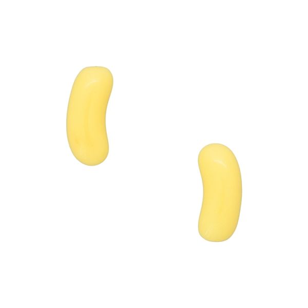 PLASTIC BEADS - RESIN 3D - FOR GLUING - CANDY 16 JELLY BEAN - 23x9mm YELLOW (LIGHT) - PACKAGE 50pcs.