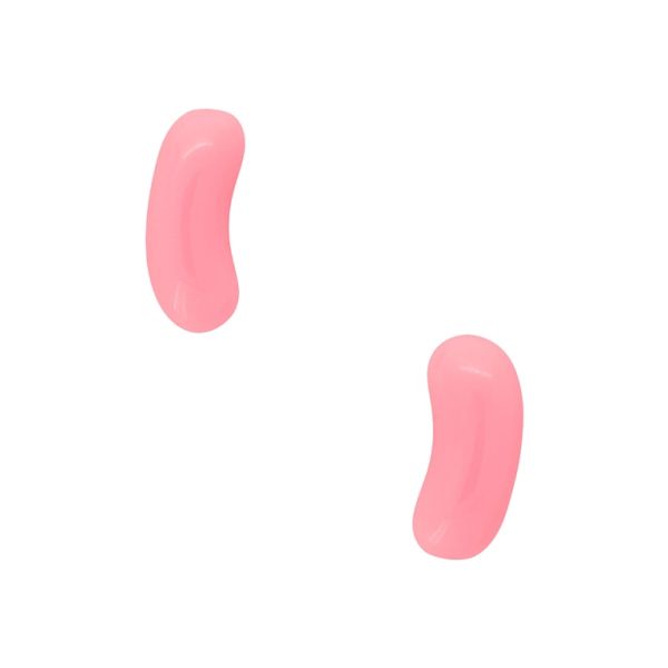 PLASTIC BEADS - RESIN 3D - FOR GLUING - CANDY 16 JELLY BEAN - 23x9mm PINK - PACKAGE 50pcs.