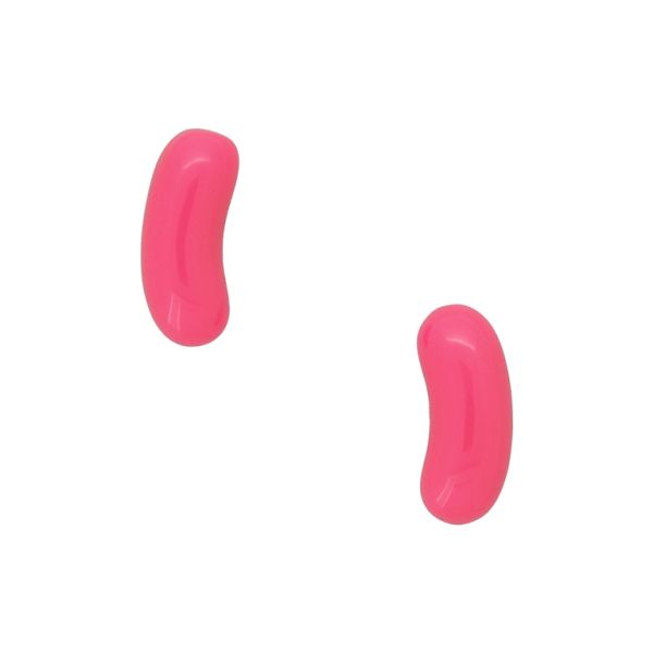 PLASTIC BEADS - RESIN 3D - FOR GLUING - CANDY 16 JELLY BEAN - 23x9mm CYCLAMEN (DARK) - PACKAGE 50pcs.