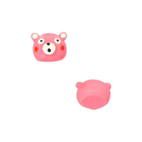 PLASTIC BEADS - RESIN 3D - FOR GLUING - BEAR 95 - 20x15x18mm PINK (DARK)-ECRU-RED - PACKAGE 20pcs.