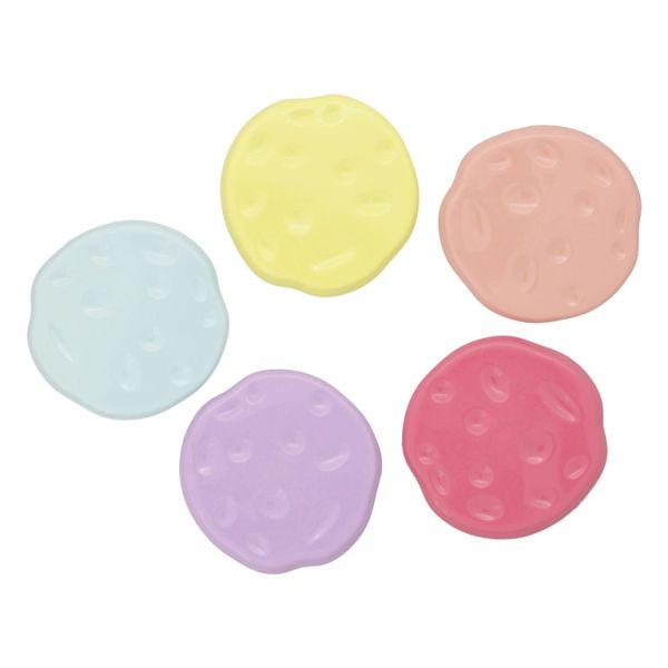 PLASTIC BEADS - RESIN 3D - FOR GLUING - BISCUITS 01 - 30x3mm MIX - PACKAGE 40pcs.
