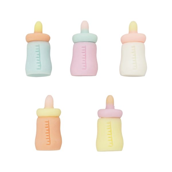 PLASTIC BEADS - RESIN 3D - FOR GLUING - BABY BOTTLE 03 - 13x26mm MIX - PACKAGE 20pcs.