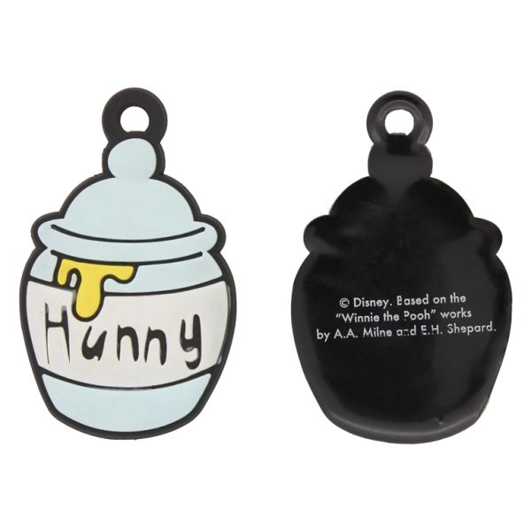 PLASTIC BEADS - RUBBER 3D - PENDANT - POT WITH HONEY 02 - 57x35x4mm BLUE (LIGHT)-WHITE-YELLOW-BLACK - 4pcs. Hole-5.5mm