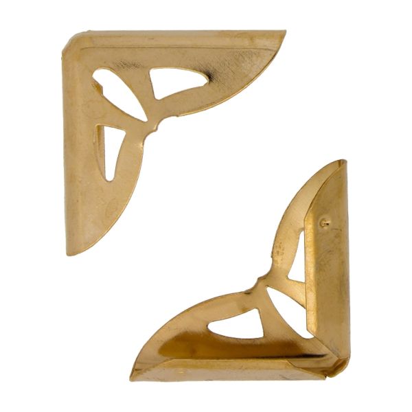 METAL CORNERS FOR DECORATION AND SCRAPBOOKING - 23x23mm - GOLD - PACKAGE 100pcs.
