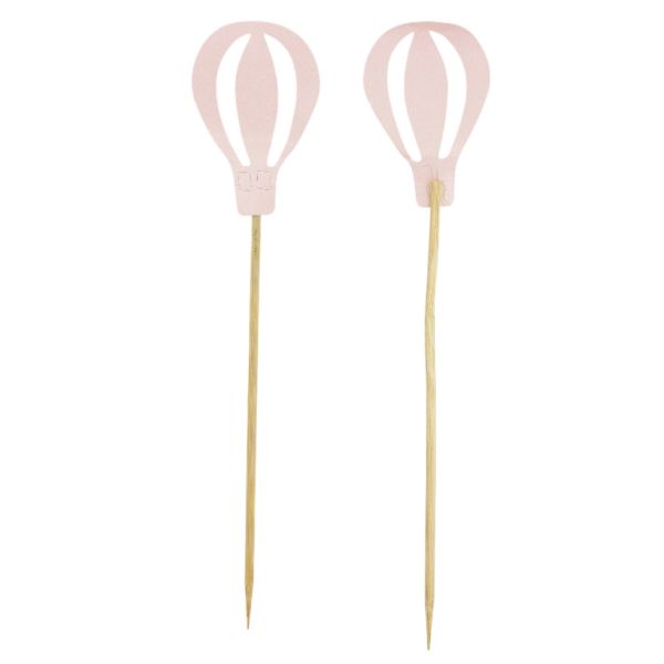 MATERIALS FOR CRAFT AND DECORATION - TOPPER FROM CARTON - BALLOON 02 - 3x18cm ROSE DUST (LIGHT) - PACKAGE (6x3pcs.)