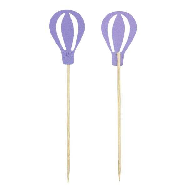 MATERIALS FOR CRAFT AND DECORATION - TOPPER FROM CARTON - BALLOON 02 - 3x18cm BLUE (DARK) - 3pcs.