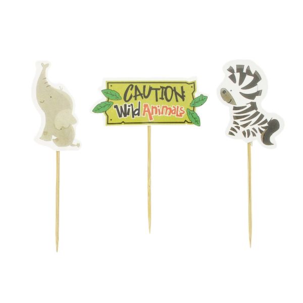 MATERIALS FOR CRAFT AND DECORATION - TOPPER FROM CARTON - ANIMAL MIX 02 - MIX - 24pcs.