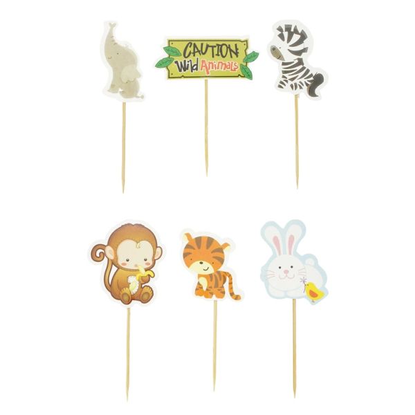 MATERIALS FOR CRAFT AND DECORATION - TOPPER FROM CARTON - ANIMAL MIX 02 - MIX - PACKAGE (6x24pcs.)