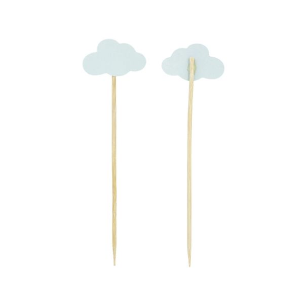 MATERIALS FOR CRAFT AND DECORATION - TOPPER FROM CARTON - CLOUD 02 - 4x14cm BLUE (LIGHT) - 1 компл.
