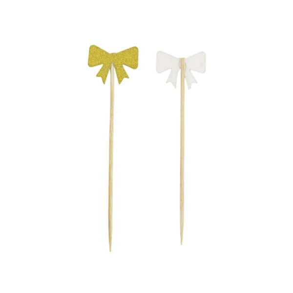 MATERIALS FOR CRAFT AND DECORATION - TOPPER FROM CARTON - RIBBON 01 GLITTER - 3.3x13cm GOLD - PACKAGE (6x5pcs.)