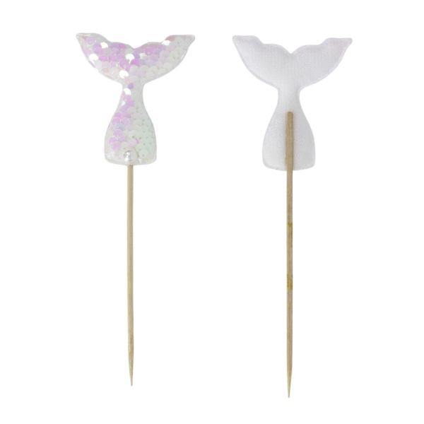 MATERIALS FOR CRAFT AND DECORATION - TOPPER FROM SEQUINS - MERMAID TAIL 01 - 6x18cm - PINK (АВ) - 1pcs.