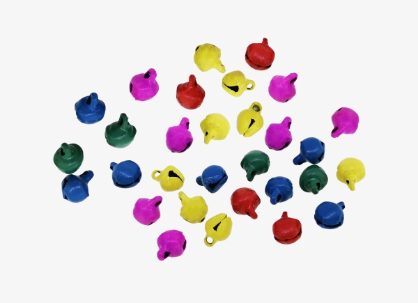 METAL BEADS - BELL - 6х8 MM MIX MATTE - 1000pcs. Hole:1.5mm