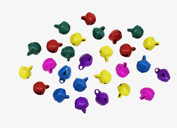 METAL BEADS - BELL - 8х10 MM MIX MATTE - 1000pcs. Hole:1.6mm