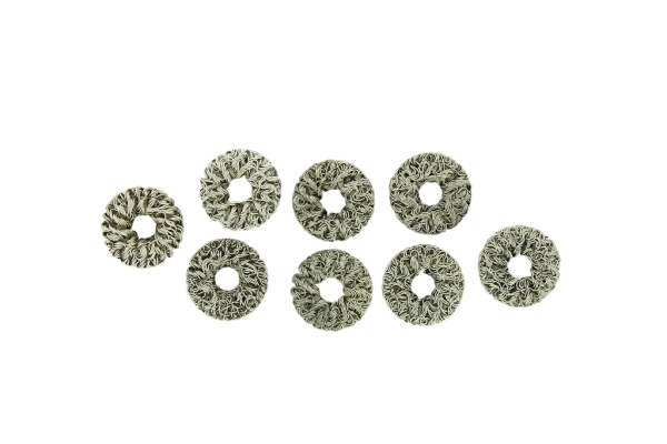 METAL BEADS - WIRE YARN - WASHER 04 HOLE 5.0 MM - 5х18 MM NICKEL COLOR - 50pcs. 