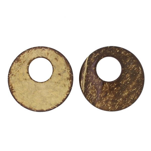 COCONUT BEADS - CIRCLE 01 - 53x4 MM NATURAL - 30pcs.