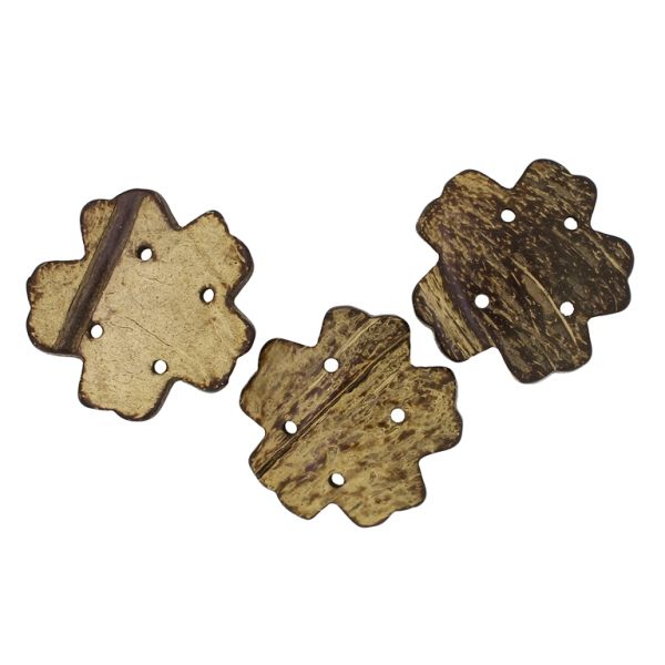 COCONUT BEADS - FLOWERS 06 - 53x4 MM NATURAL - 5pcs.
