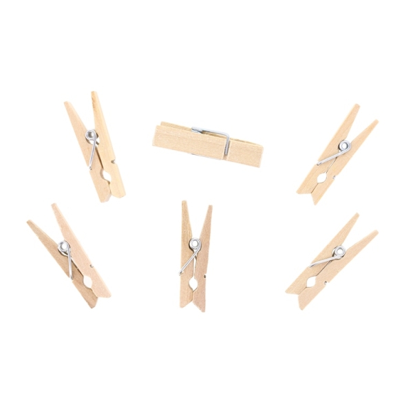 WOODEN FIGURES - CLOTHESPIN - 36x10x7mm - NATURAL - PACKAGE 200pcs.