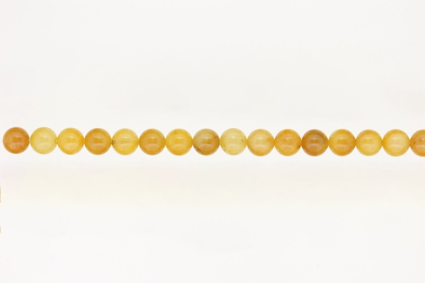 NATURAL STONE BEADS - AVENTURINE YELLOW - 8mm - STRING (48pcs.) Hole-1.6mm