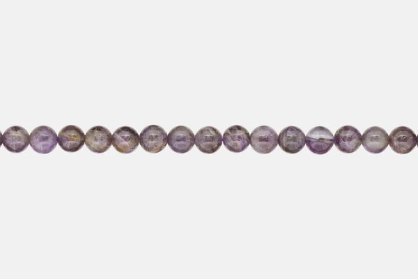 МЪНИСТА ОТ ЕСТЕСТВЕНИ КАМЪНИ - АМЕТИСТ - 8мм - НАНИЗ (48 бр.) Отвор-1.2мм