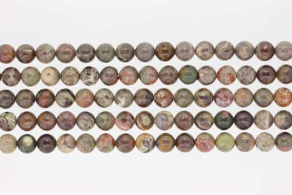 NATURAL STONE BEADS - AGATE COLORED - 8mm - PACKAGE (5x48pcs.) Hole-1.6mm