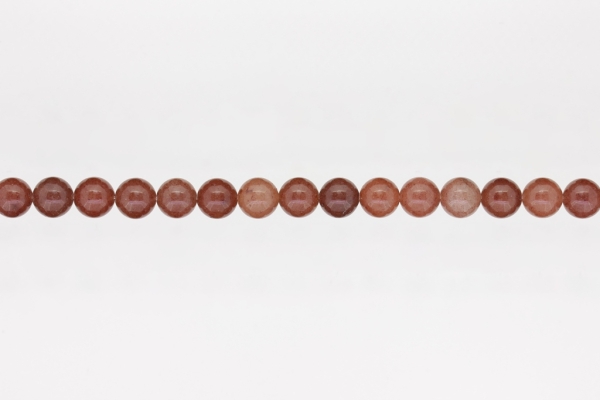 NATURAL STONE BEADS - QUARTZ BROWN - 8mm - STRING (48pcs.) Hole-1.6mm