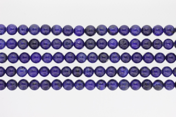 NATURAL STONE BEADS - LAZURITE BLUE - 8mm - PACKAGE (5x48pcs.) Hole-1.6mm