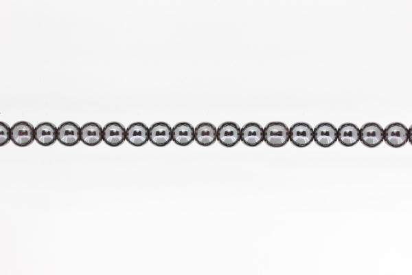 NATURAL STONE BEADS - HEMATITE - 8mm - STRING (48pcs.) Hole-1.6mm