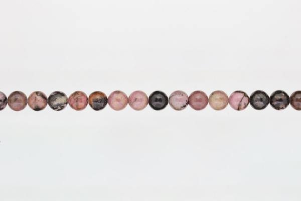 NATURAL STONE BEADS - JASPER PINK - 8mm - STRING (48pcs.) Hole-1.6mm