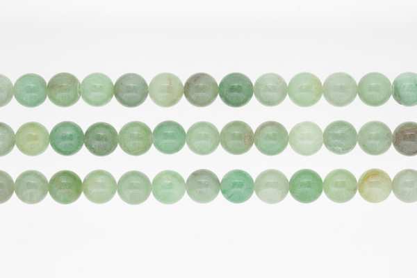 NATURAL STONE BEADS - AVENTURINE GREEN - 10mm - PACKAGE (3x38pcs.) Hole-1.8mm