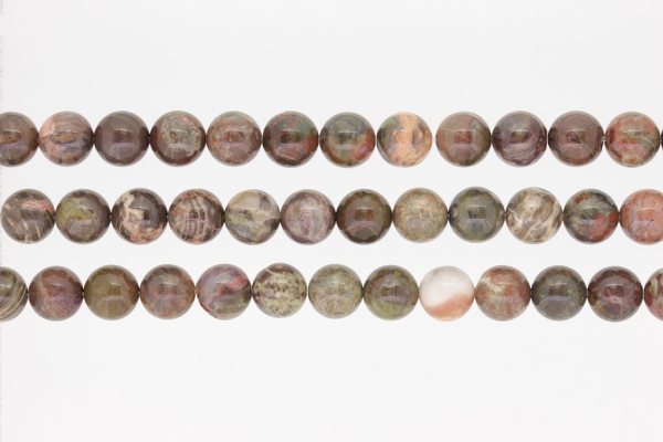 NATURAL STONE BEADS - AGATE COLORED - 10mm - PACKAGE (3x38pcs.) Hole-1.8mm