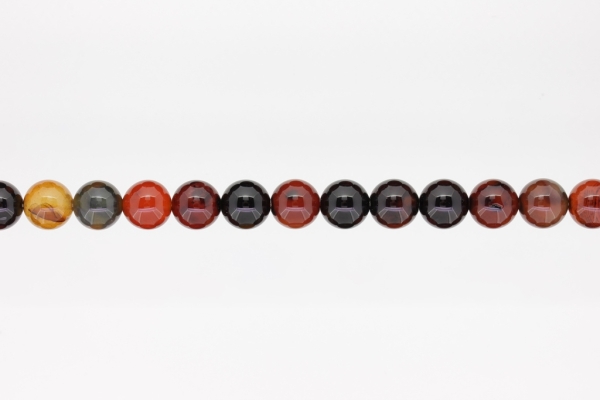 NATURAL STONE BEADS - CARNEOL - 10mm - STRING (38pcs.) Hole-1.8mm