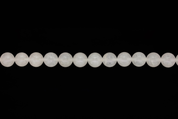 NATURAL STONE BEADS - QUARTZ WHITE - 10mm - STRING (38pcs.) Hole-1.8mm