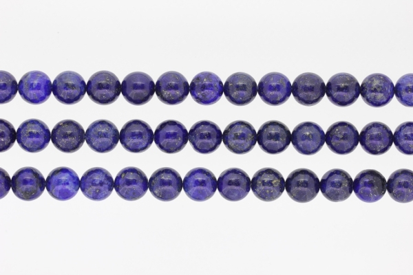 NATURAL STONE BEADS - LAZURITE BLUE - 10mm - PACKAGE (3x38pcs.) Hole-1.8mm