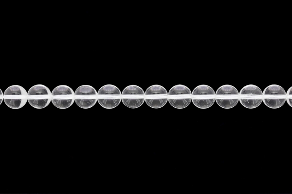 NATURAL STONE BEADS - MOUNTAIN CRYSTAL - 10mm - STRING (38pcs.) Hole-1.8mm