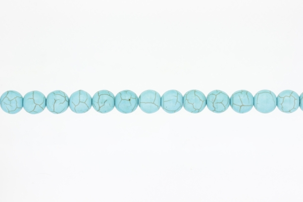 NATURAL STONE BEADS - TURQUOISE - 10mm - STRING (38pcs.) Hole-1.8mm