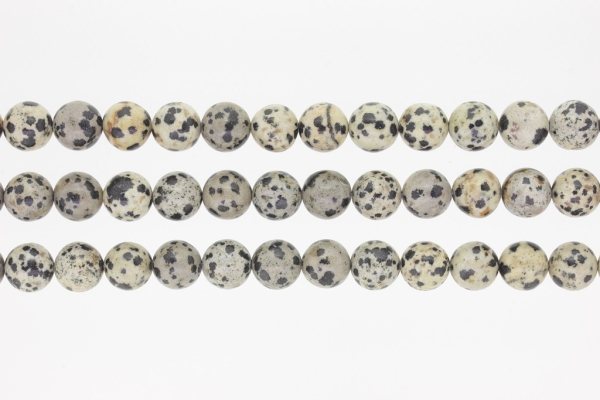 NATURAL STONE BEADS - JASPER DALMATIAN - 10mm - PACKAGE (3x38pcs.) Hole-1.8mm